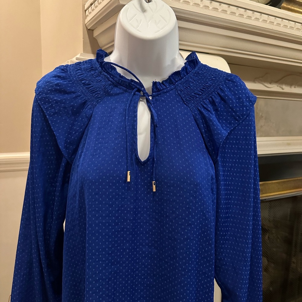 Royal blue blouse